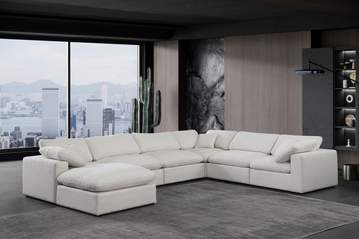 Comfy - 7 Piece Linen Modular Sectional With Chaise