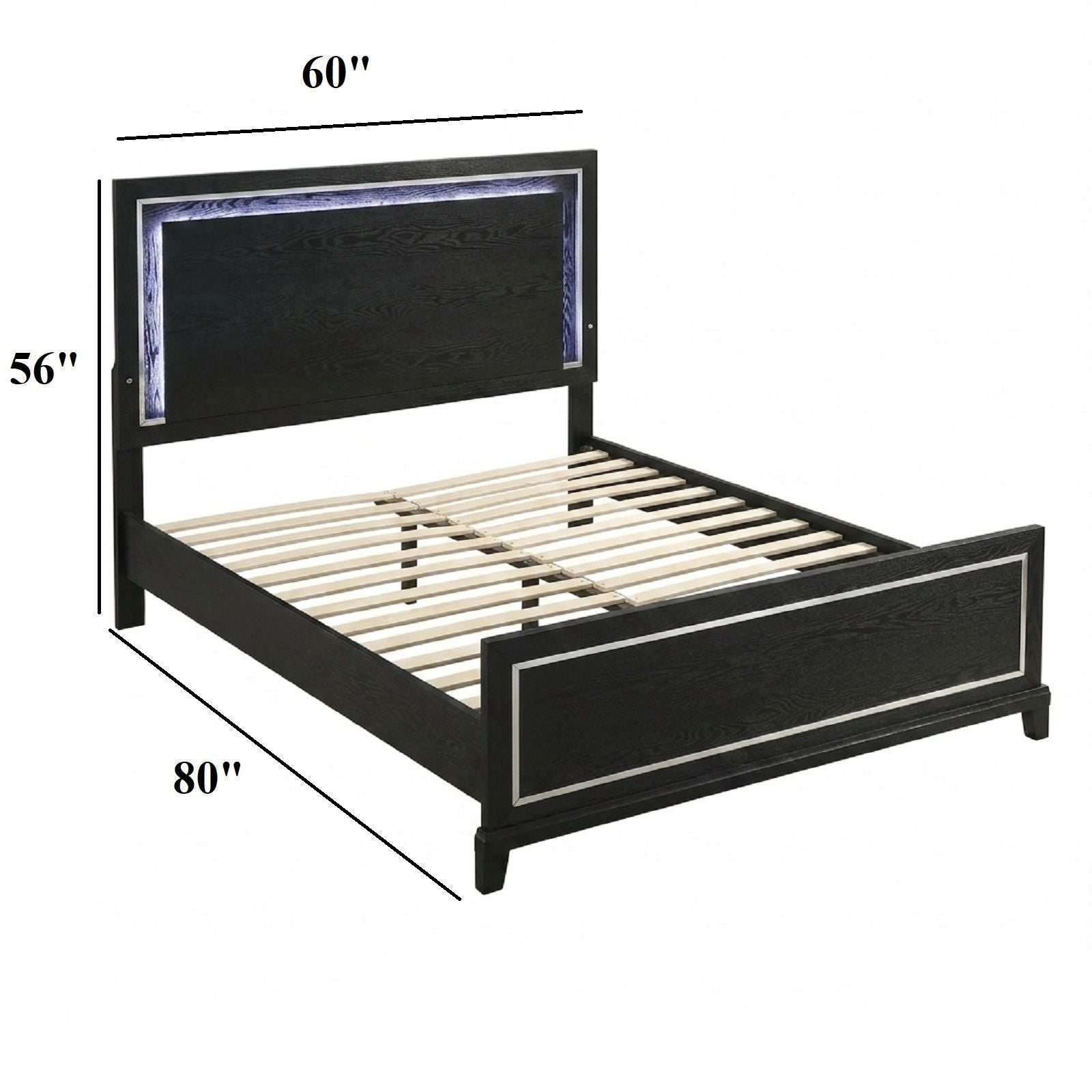 Modern Bed With Built In LED Light