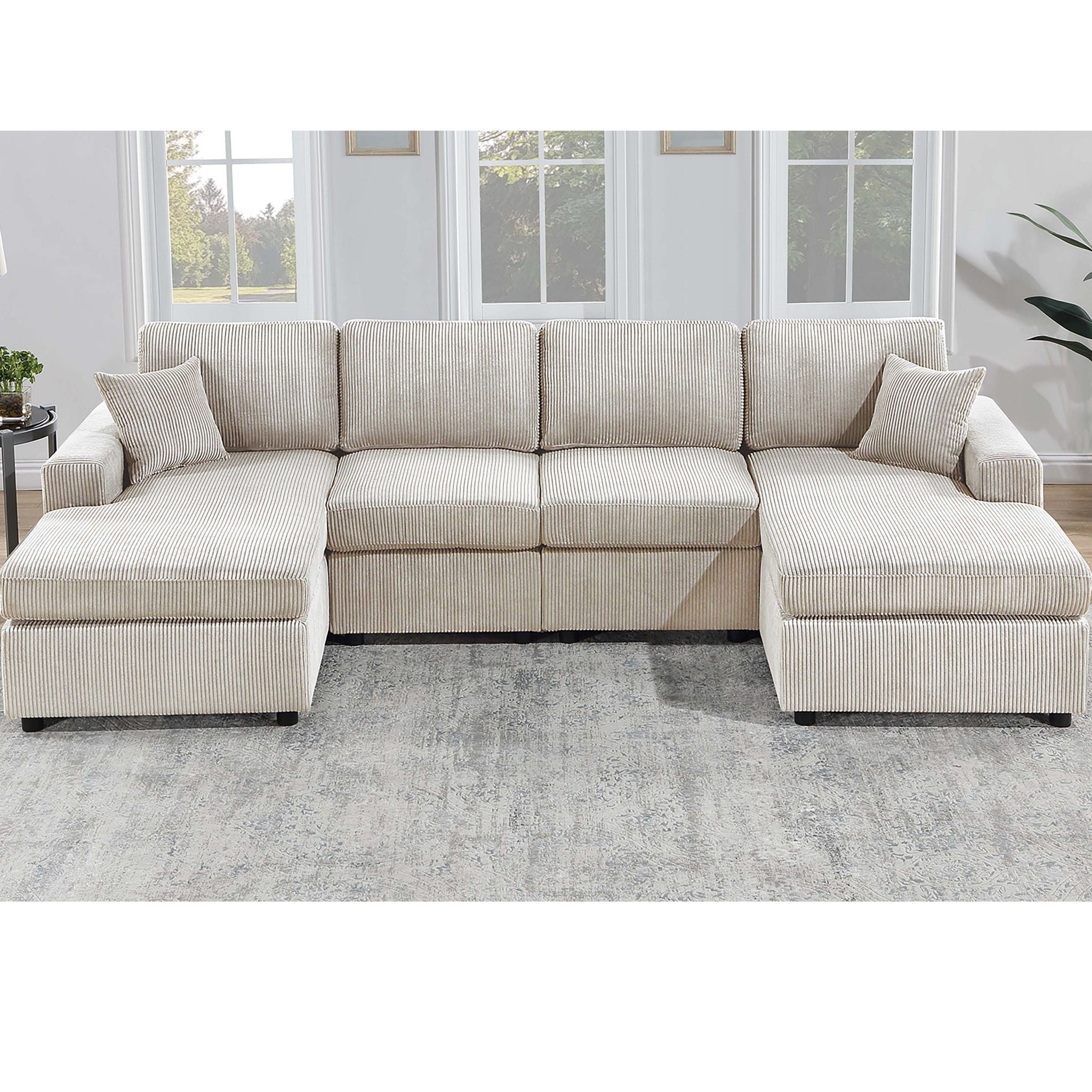 Modern Design Sectional Set With Right And Left Arm Chaise
