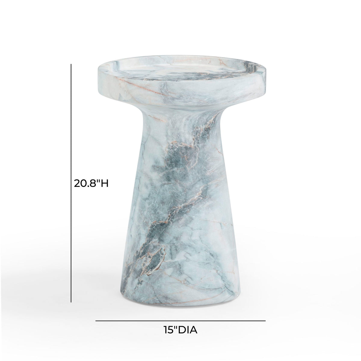 Zara - Indoor / Outdoor Side Table - Blue / White