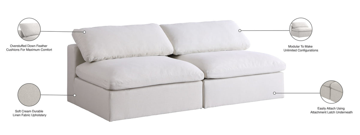 Serene - Modular Armless 2 Seat Sofa