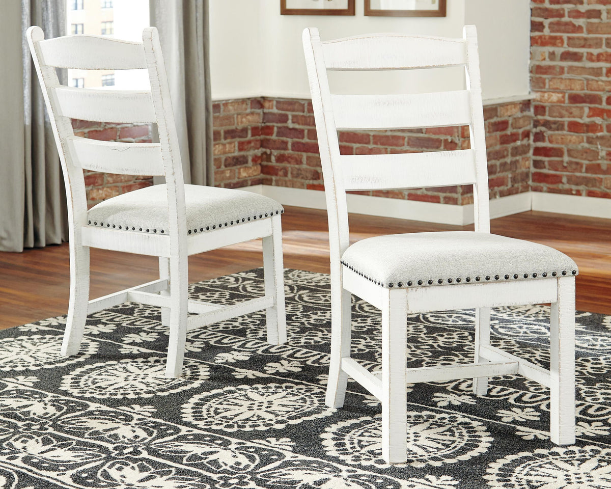 Valebeck - Dining UPH Side Chair (Set of 2) - Beige / White
