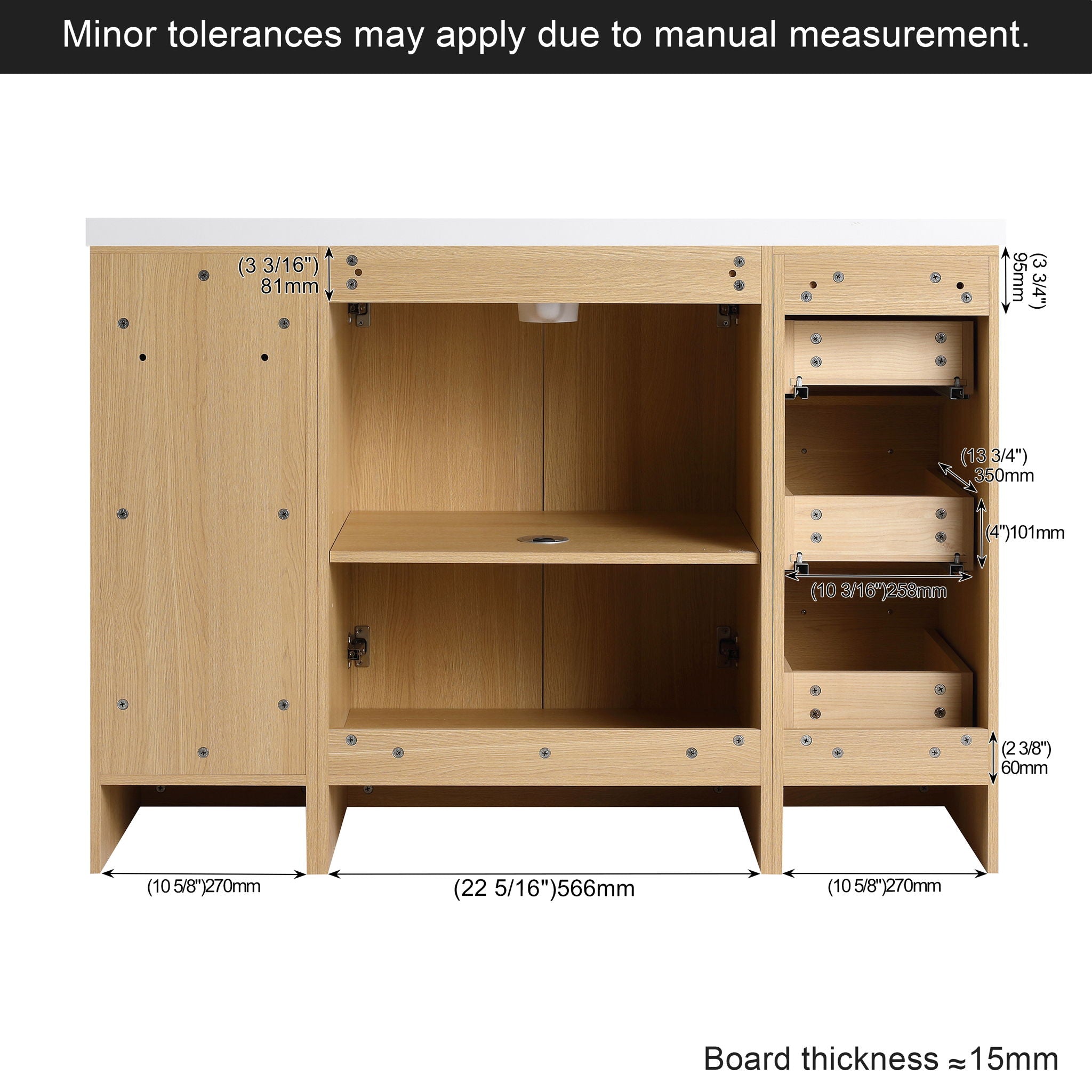 Floating Bathroom Vanity With Sink, Modular Cabinet