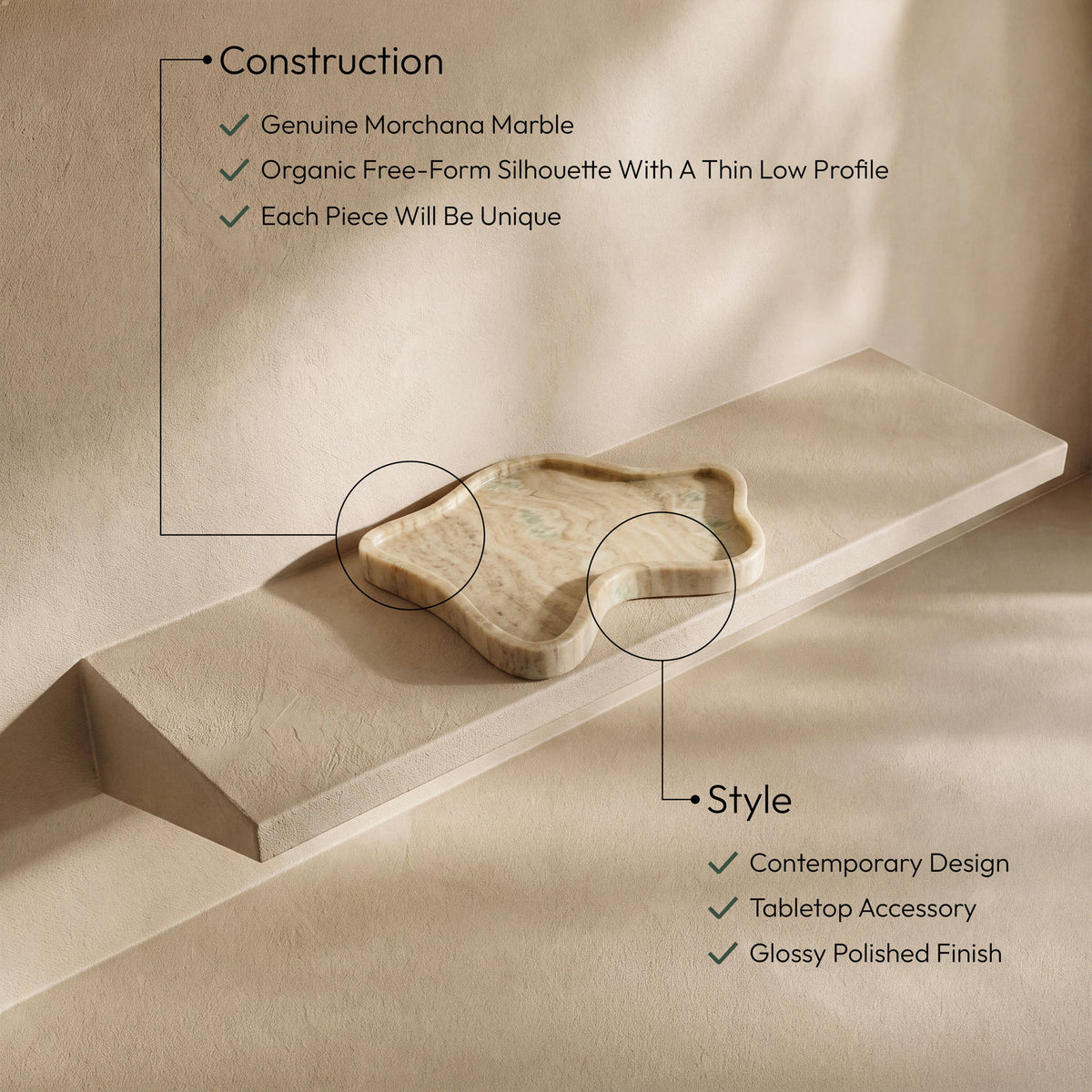 Alvar - Genuine Marble Tray