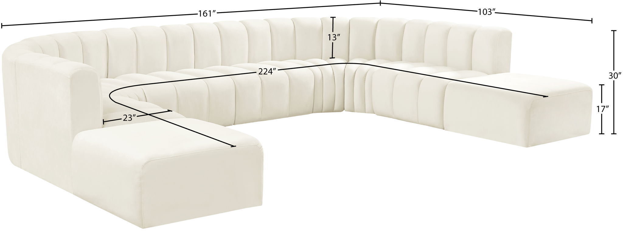 Arc - Velvet Modular Sectional