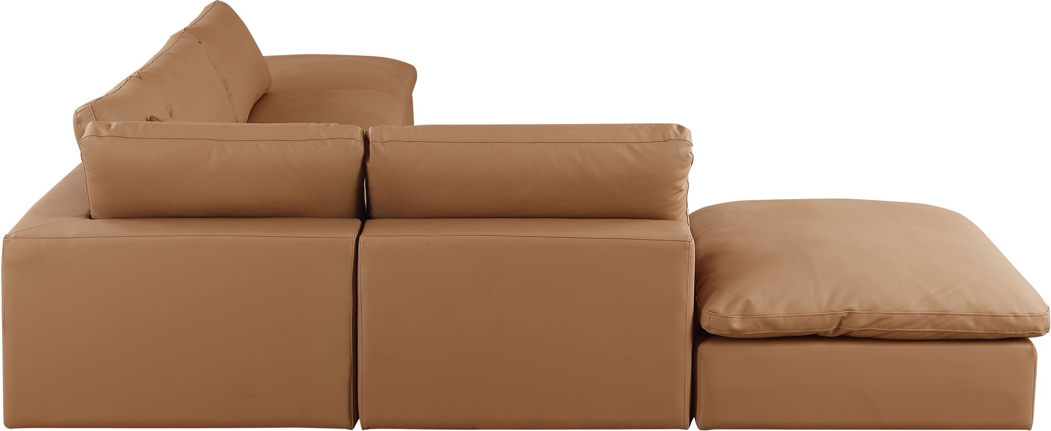 Comfy - 6 Piece Faux Leather Modular Sectional