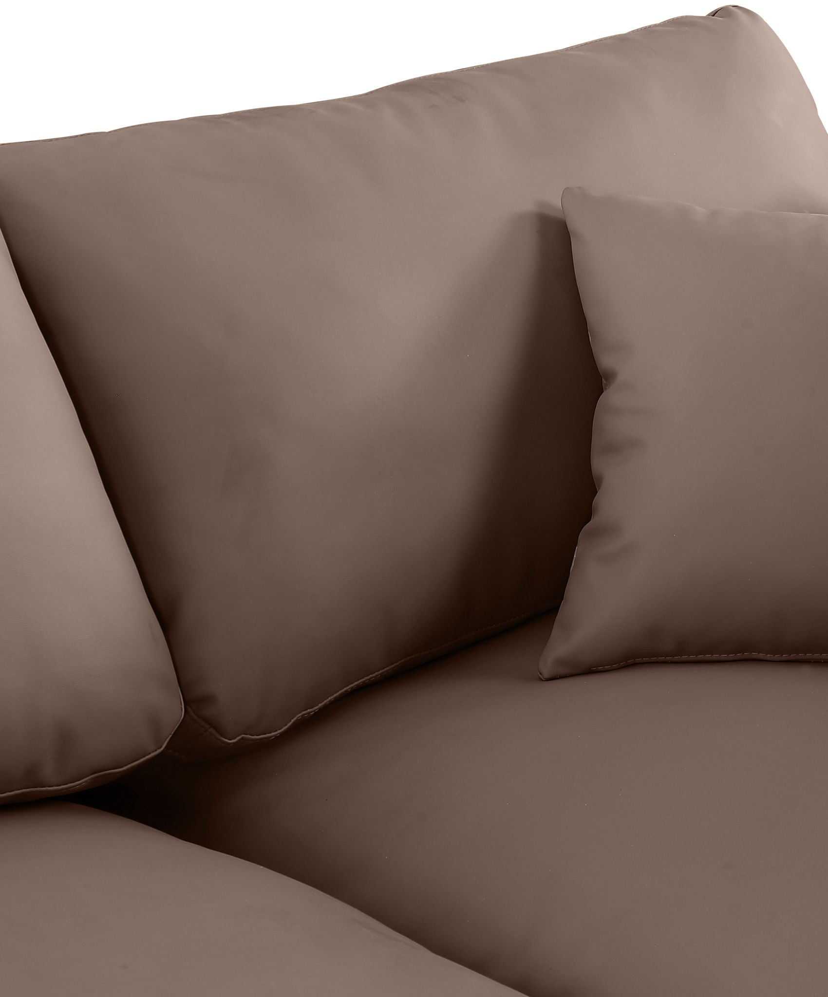 Comfy - 5 Piece Faux Leather Modular Corner Armless Sectional