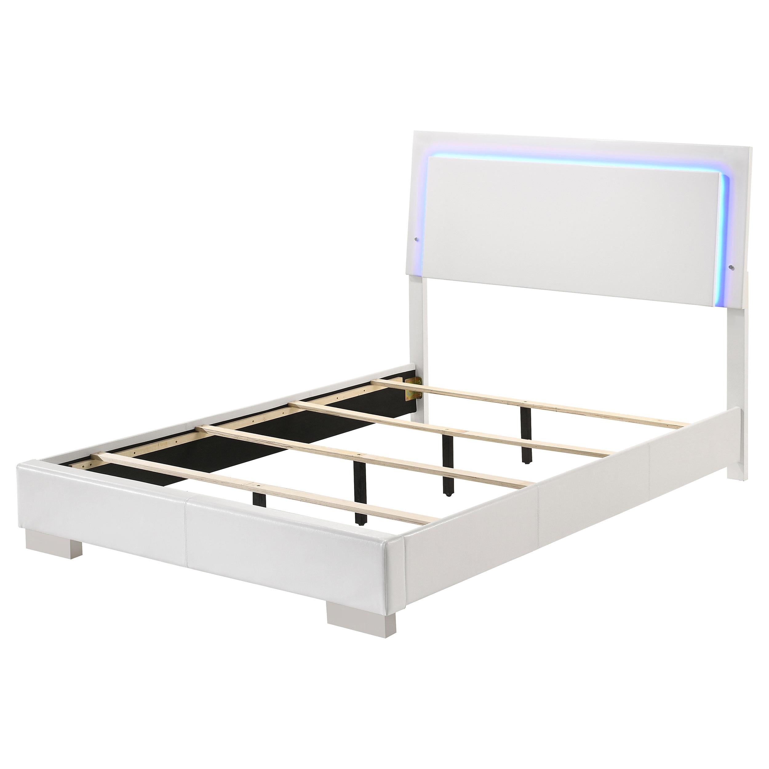 Diamond Modern Furniture COA Felicity Full Upholstered Platform Bed 203500F IMAGE 5