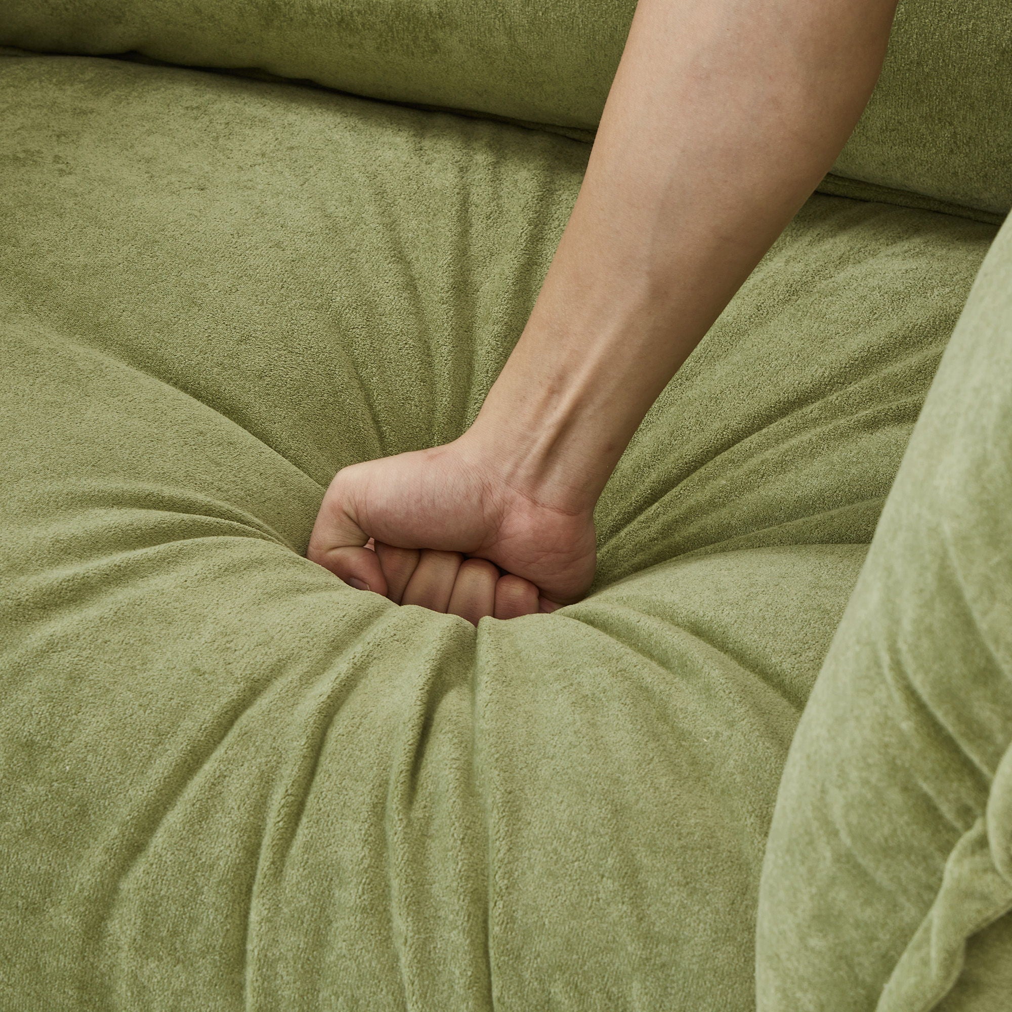 Modern Armchair Sofa With Movable Ottoman
