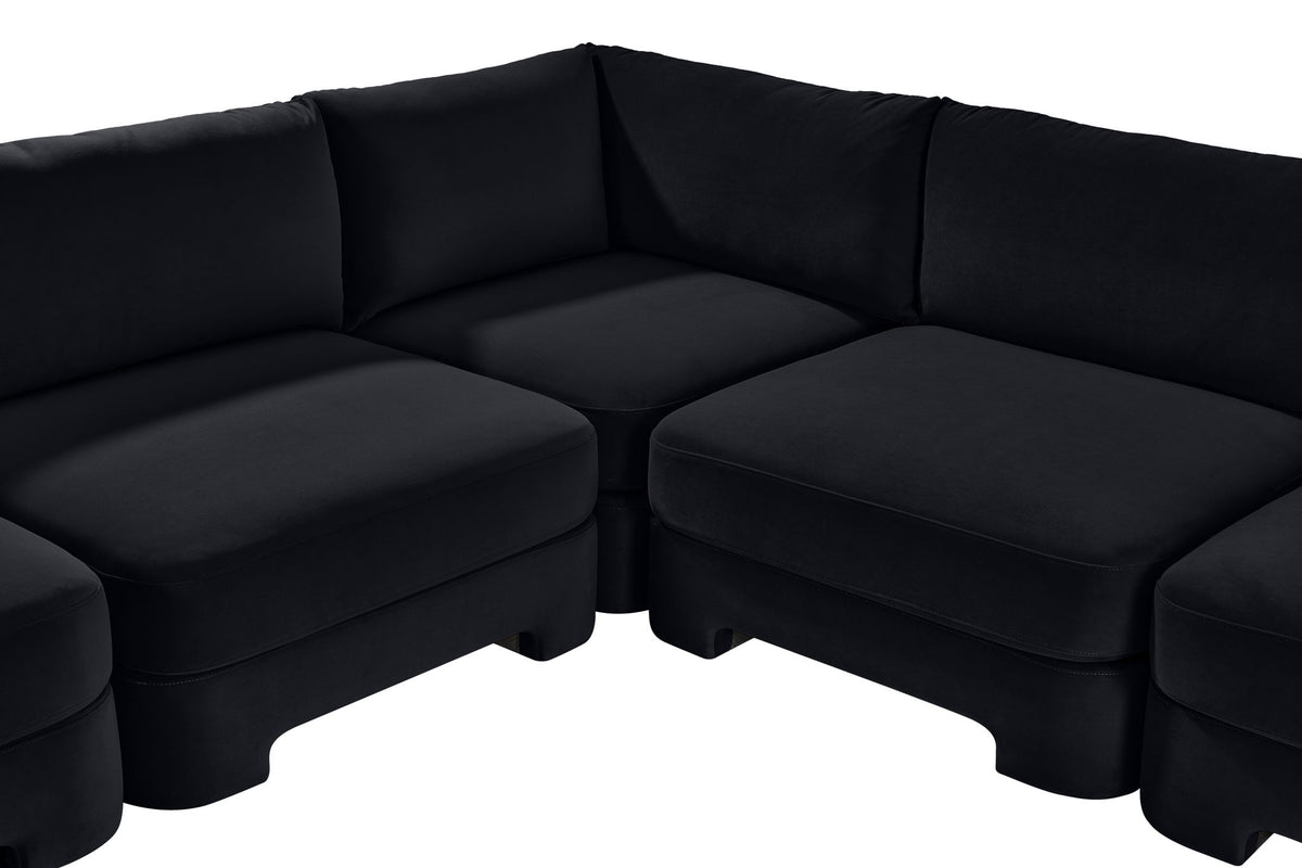 Hammond - Velvet Performance Fabric Upholstered 7 Piece Armless Sectional