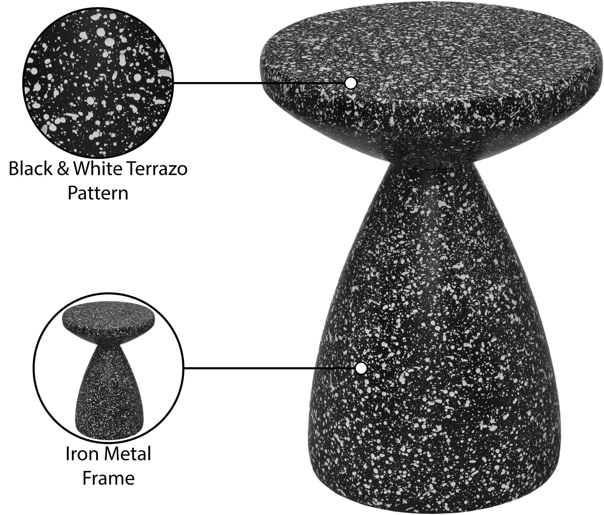 Anika - Iron Terrazzo Table