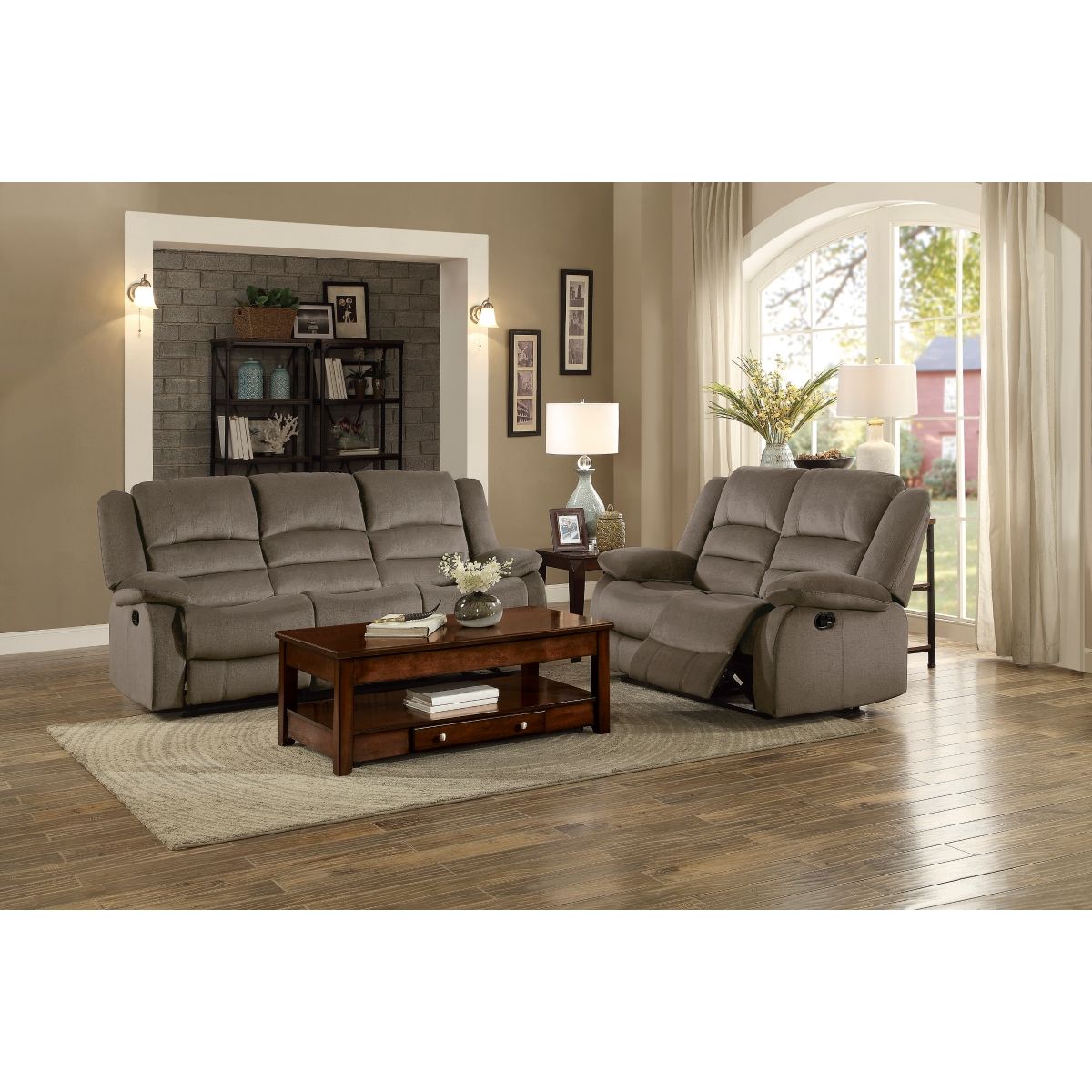 Jarita - Double Reclining Sofa - Chocolate