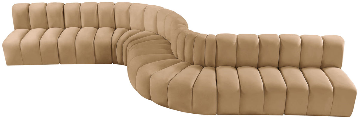 Arc - Velvet 8 Piece Curved Modular Sofa