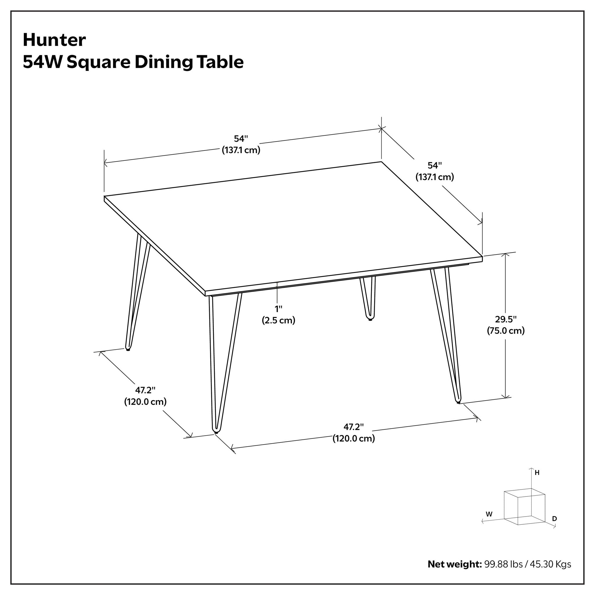Hunter - Square Tabletop Dining Table