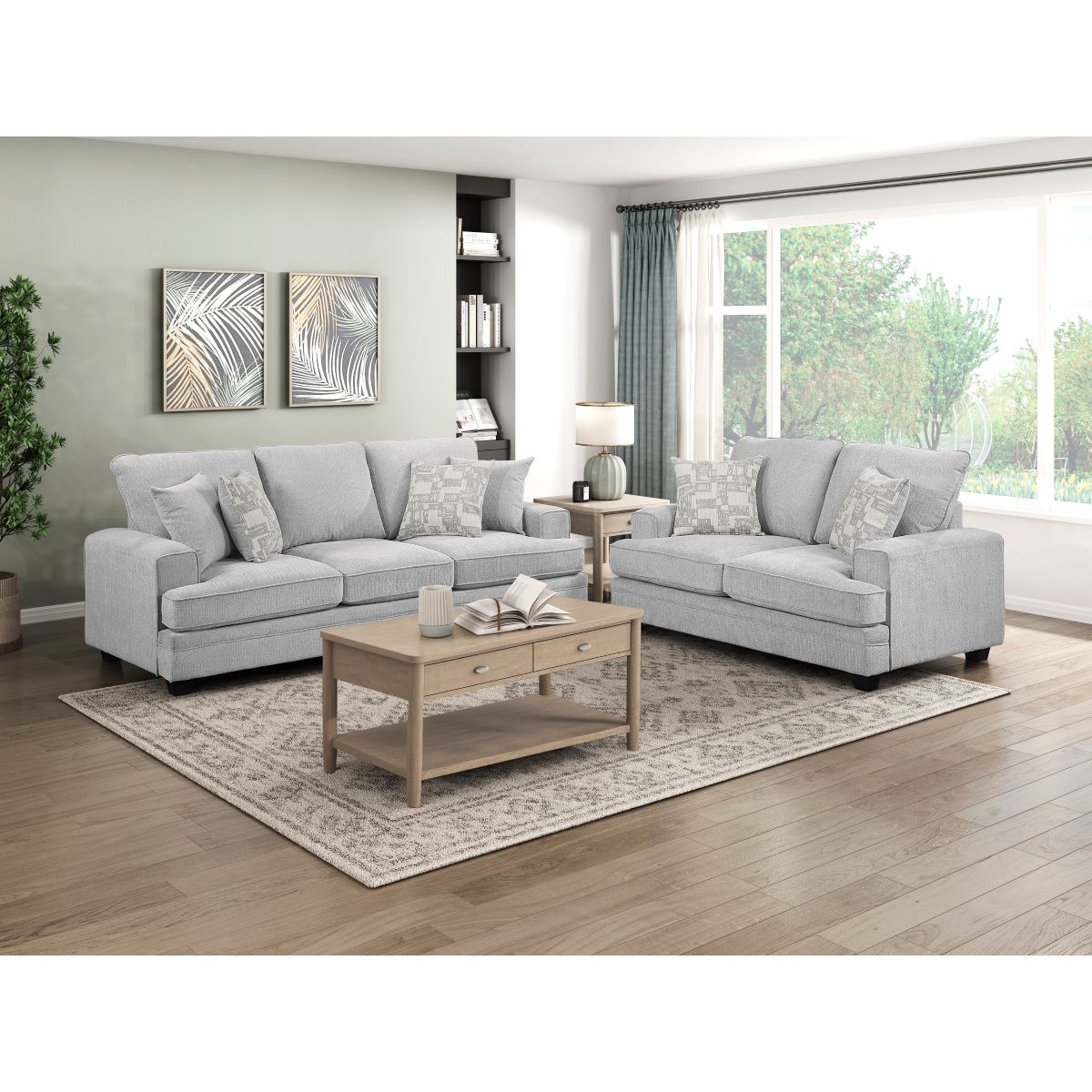 Sarah - Loveseat - Light Gray