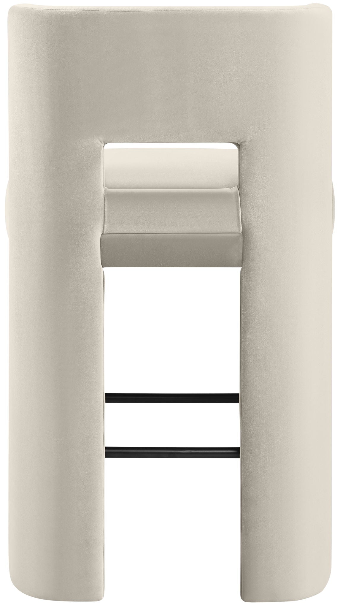 Zuno - Velvet Performance Fabric Upholstered Bar Stool (Set of 2)