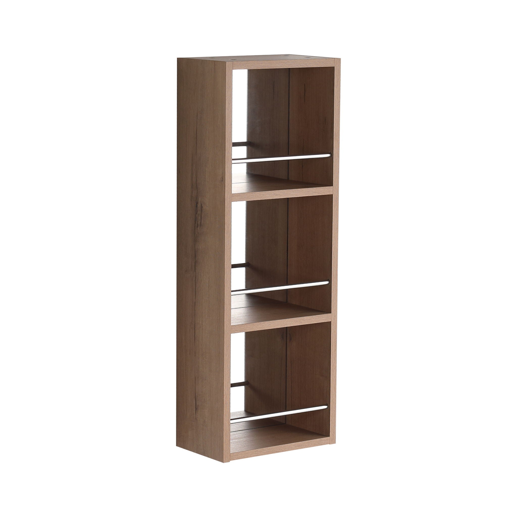 10" Wall Mounted Mirror Cabinet With Storage, Mirror - Imitative Oak