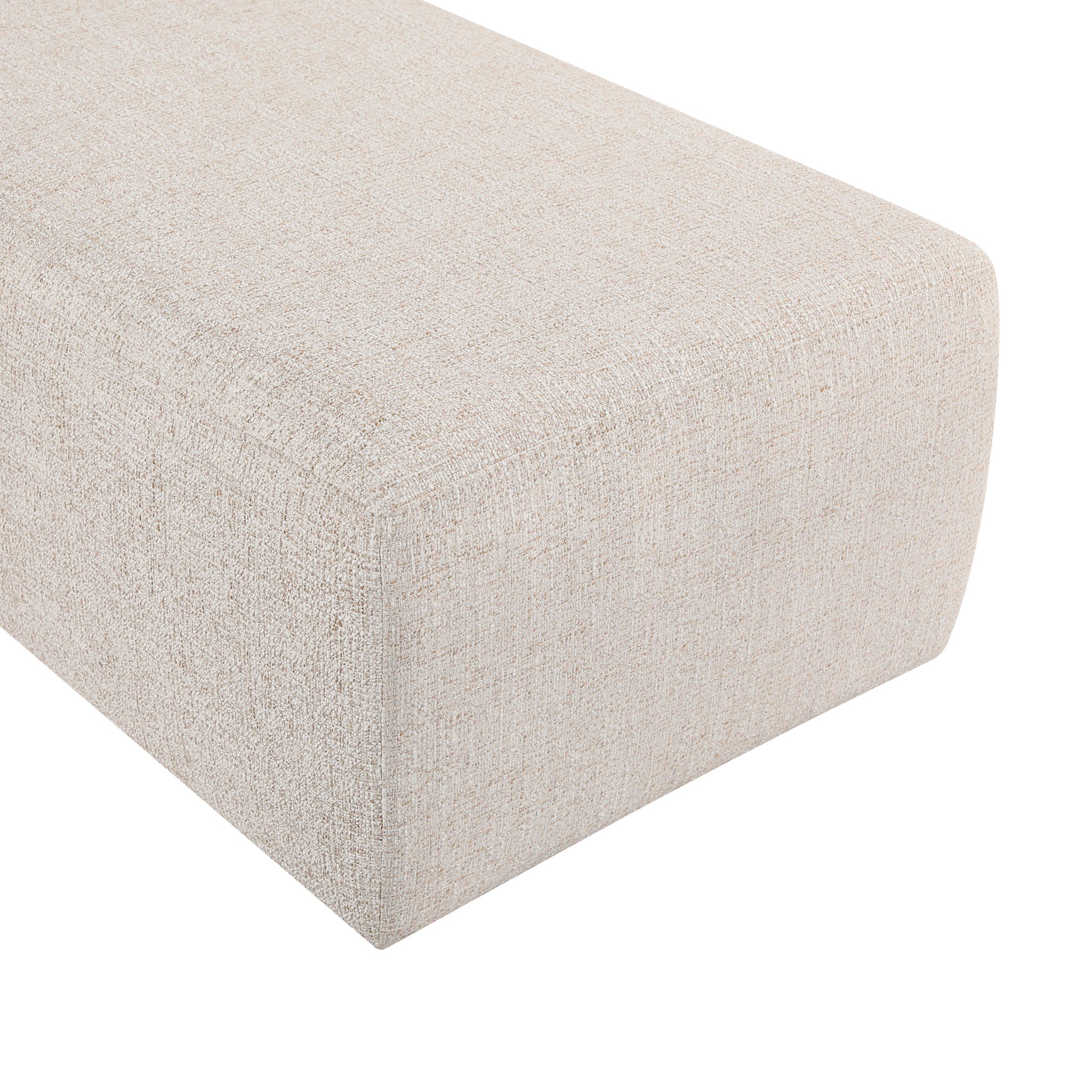 Zephyr - Linen Textured Fabric Upholstered Chaise - Painted Natural Base