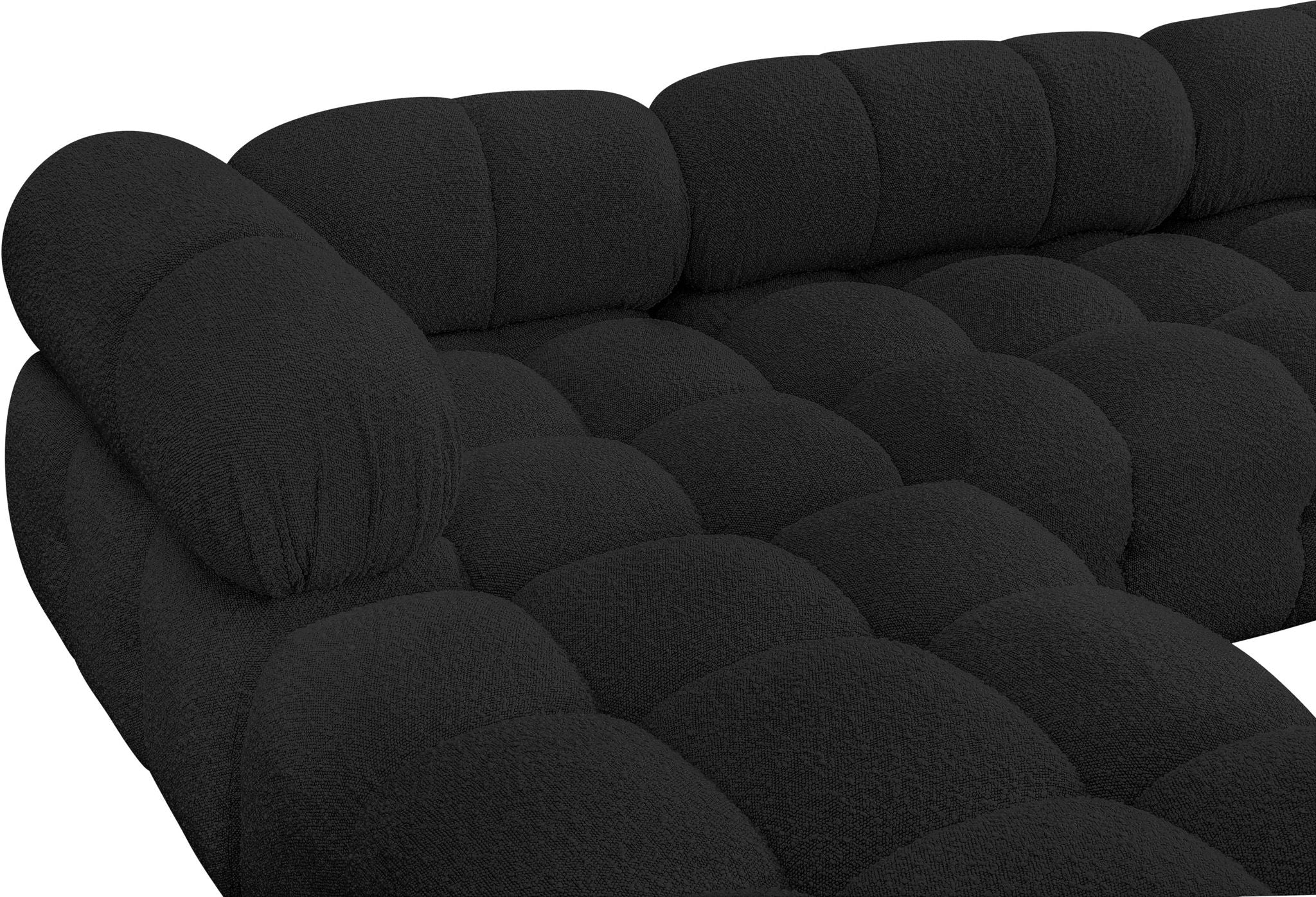 Ames - 7 Piece Boucle Fabric Modular L-Shaped Sectional