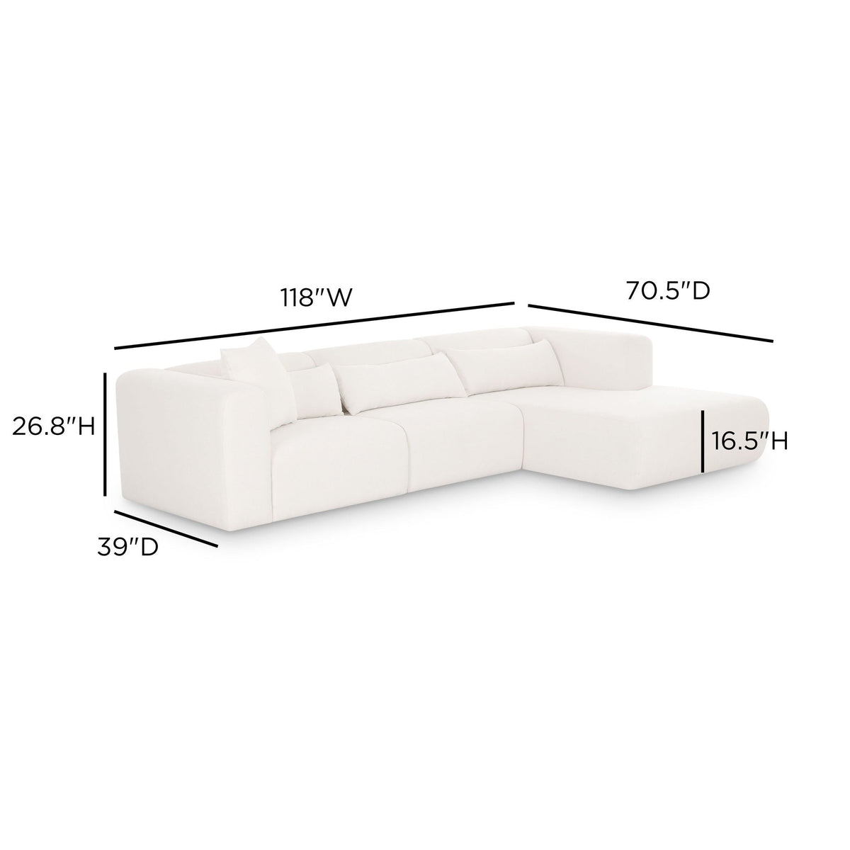Tarra Cream Chenille Modular Sectional