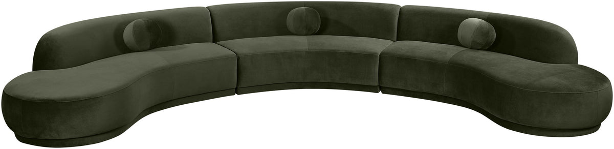 Avra - 177.5" Velvet Performance Fabric Upholstered Sectional
