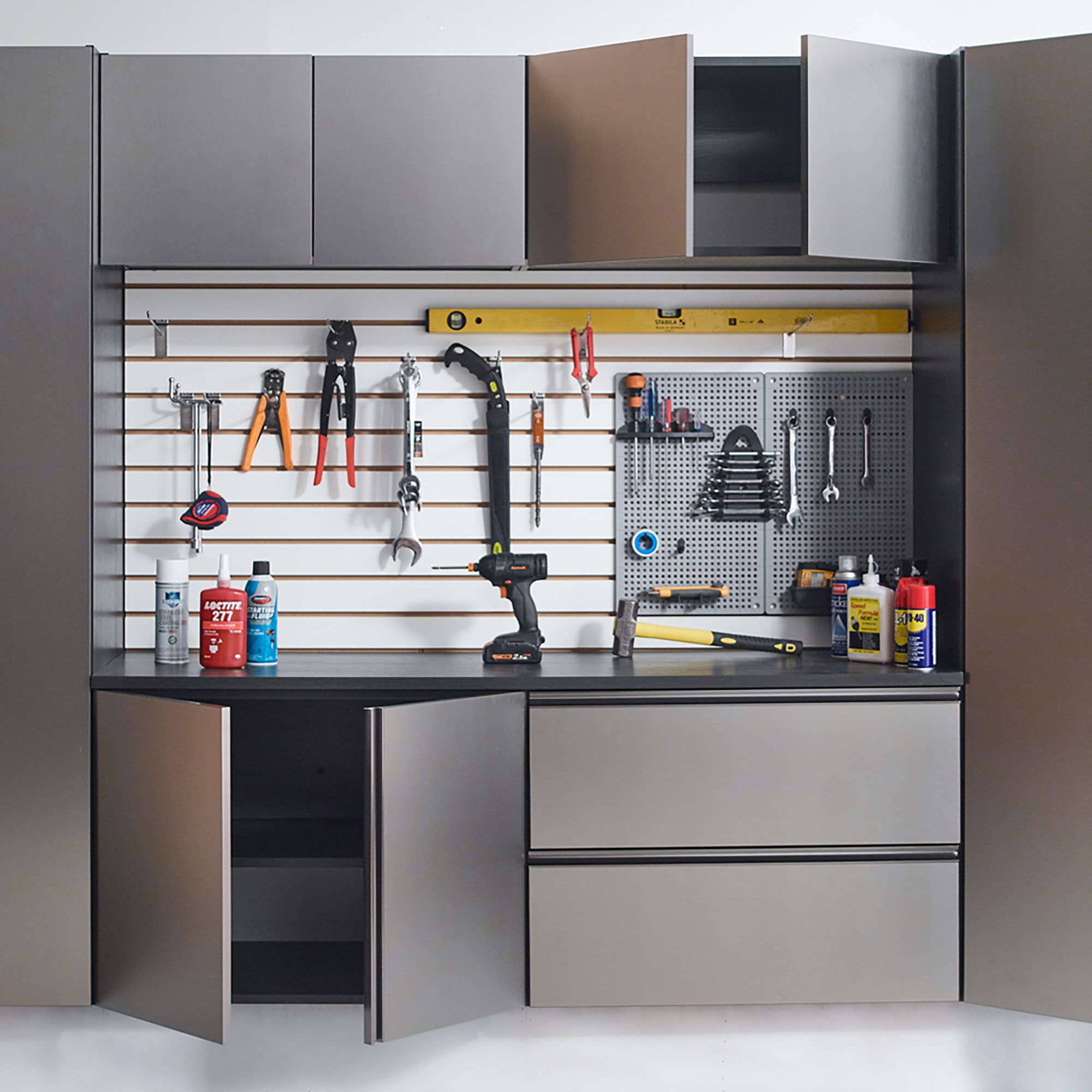 Nova Series - Garage Cabinet Set C - Metallic Gray