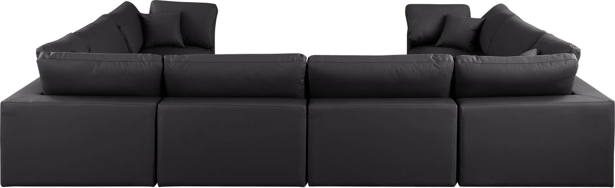 Comfy - 8 Piece Faux Leather Modular Sectional