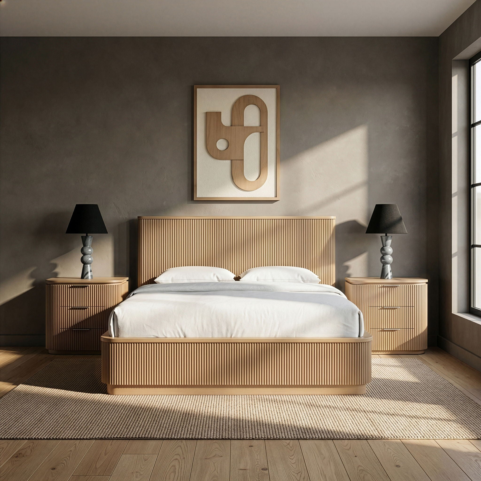 Astrid - Solid Wood And Oak Veneer Bed (3 Boxes)