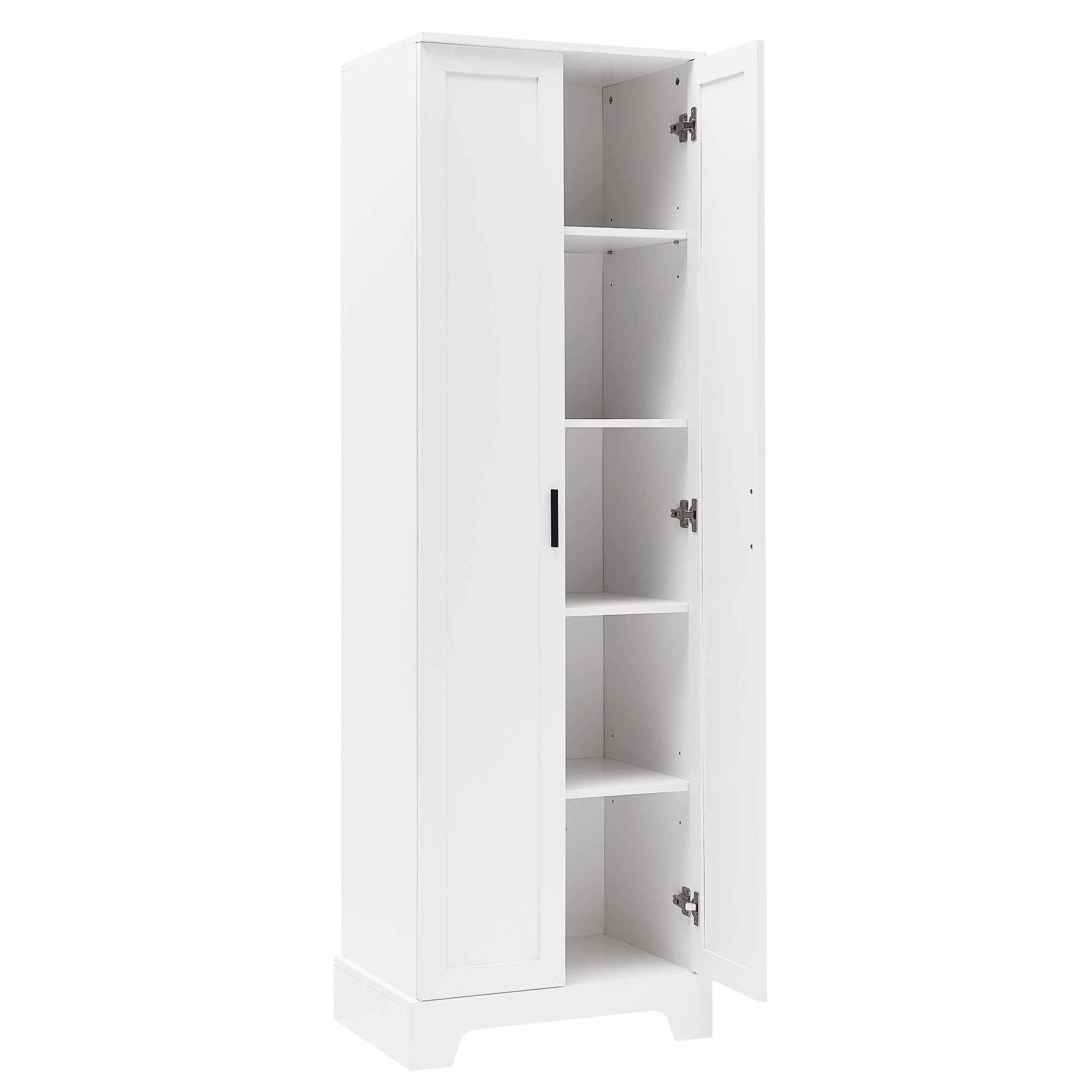 Storage Cabinet With Adjustable Shelves, 2 Doors, Rectangle Design For Bathroom
