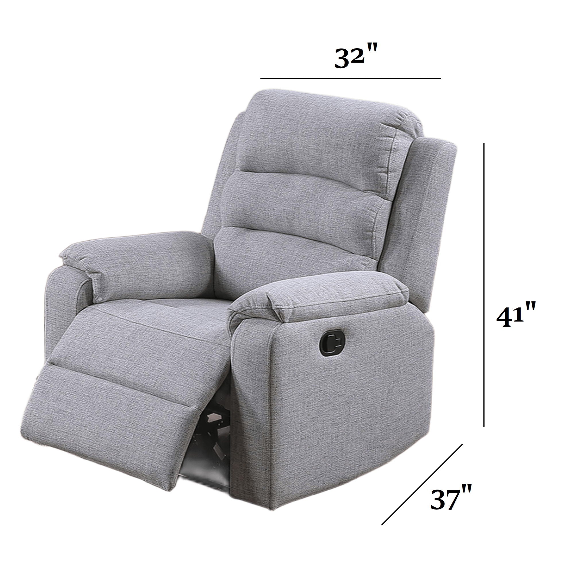 Modern Living Room Set With Manual Recliner