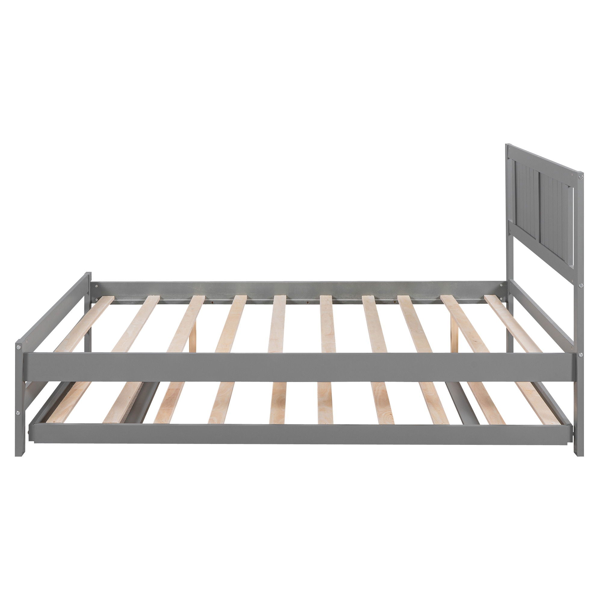 Platform Bed With Adjustable Trundle