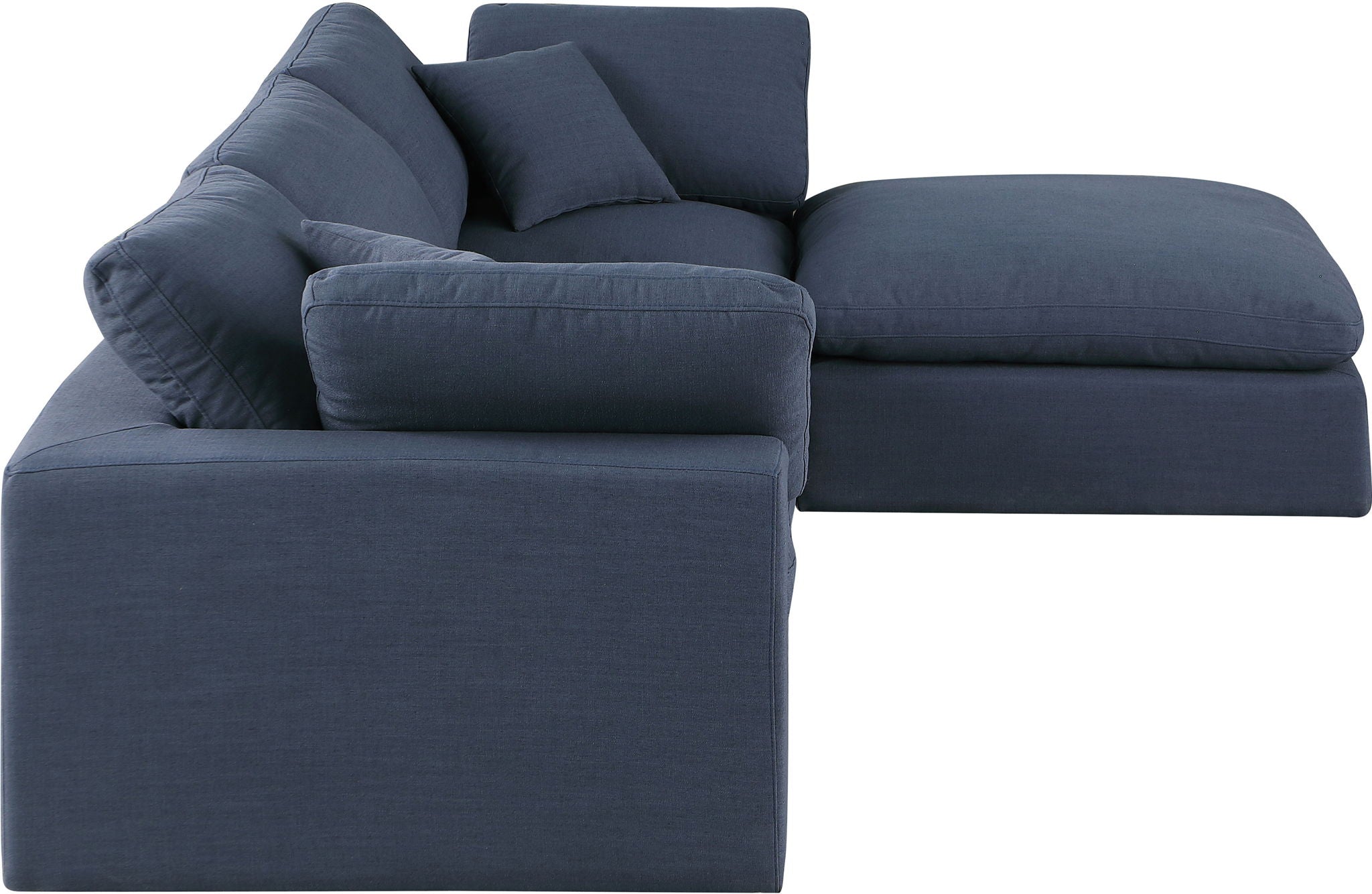 Comfy - 4 Piece Linen Fabric Modular Sectional With Chaise