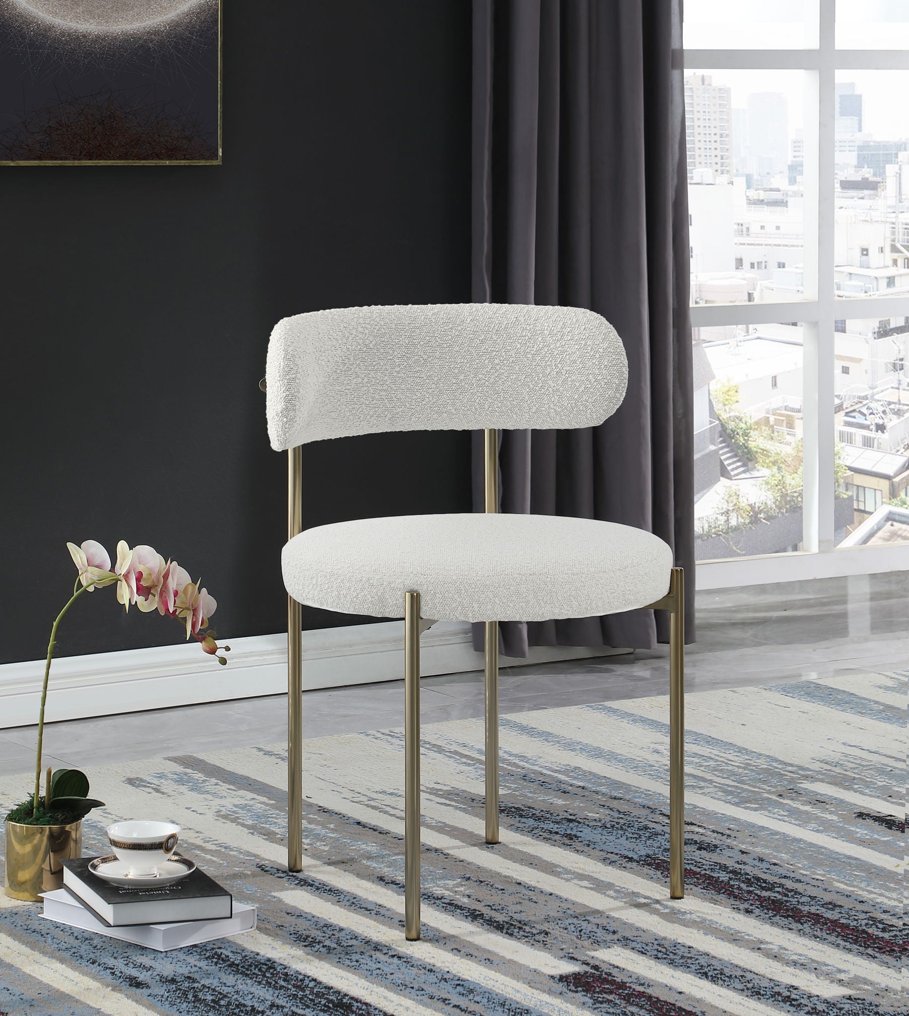 Beacon - Boucle Fabric Dining Chair (Set of 2)