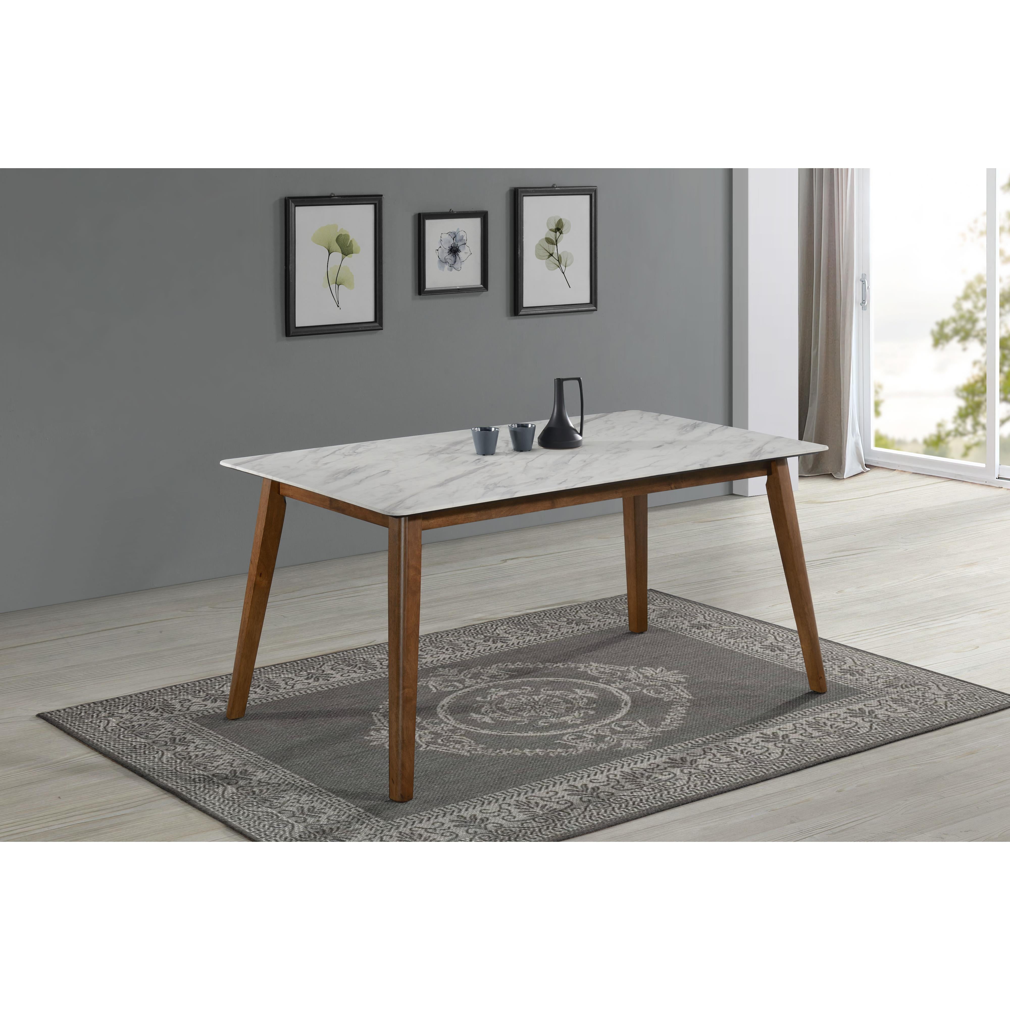 Diamond Modern Furniture COA Everett Dining Table with Faux Marble Top 192761 IMAGE 5