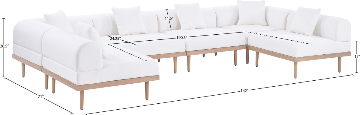 Laguna - 6 Piece 142" Outdoor Patio Modular Sectional