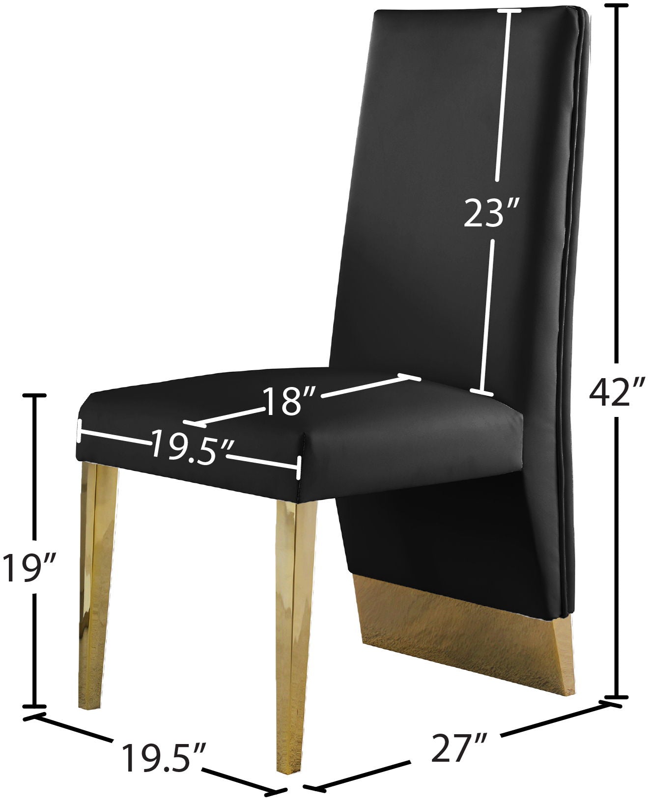 Porsha - Dining Chair (Set of 2) - Gold Base