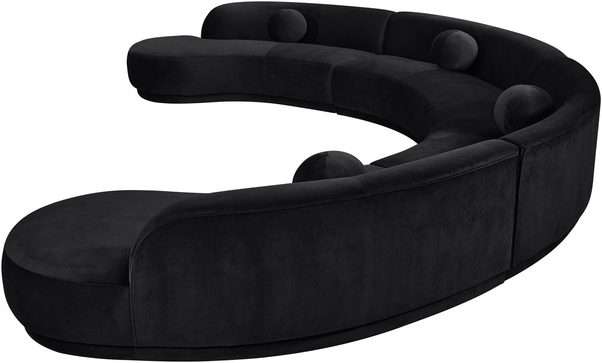 Avra - 189" Velvet Performance Fabric Upholstered Sectional