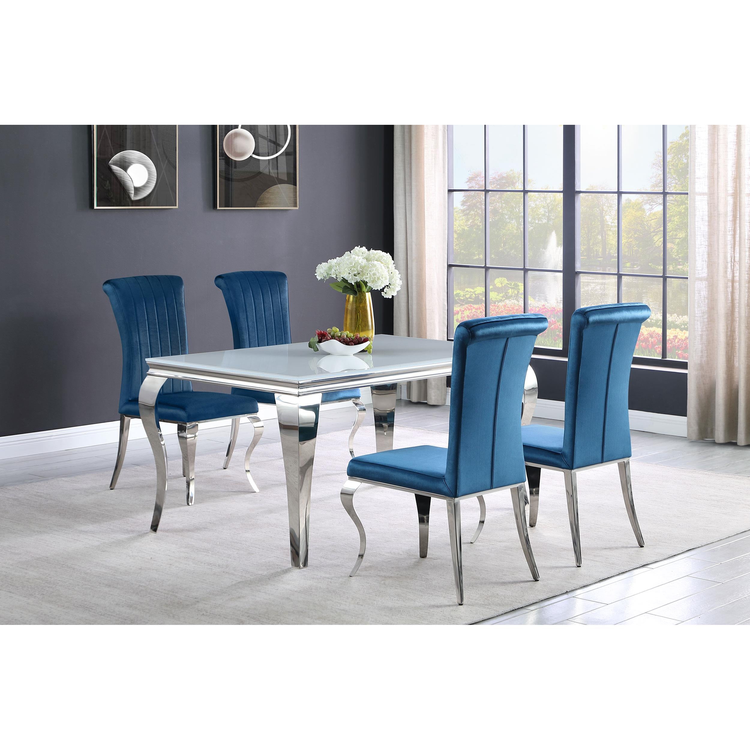 Diamond Modern Furniture COA Dining Table with Glass Top 115091 IMAGE 7