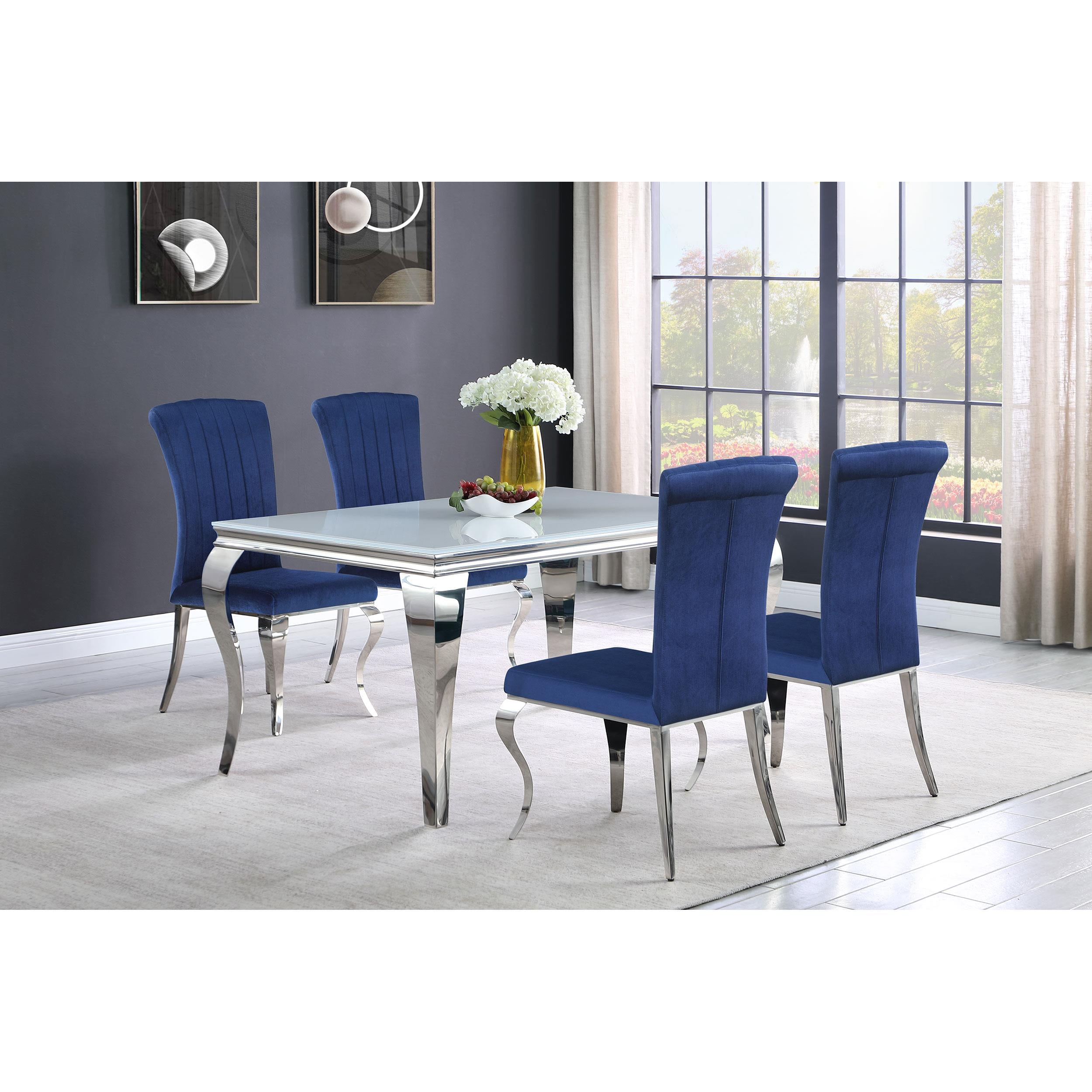 Diamond Modern Furniture COA Dining Table with Glass Top 115091 IMAGE 8