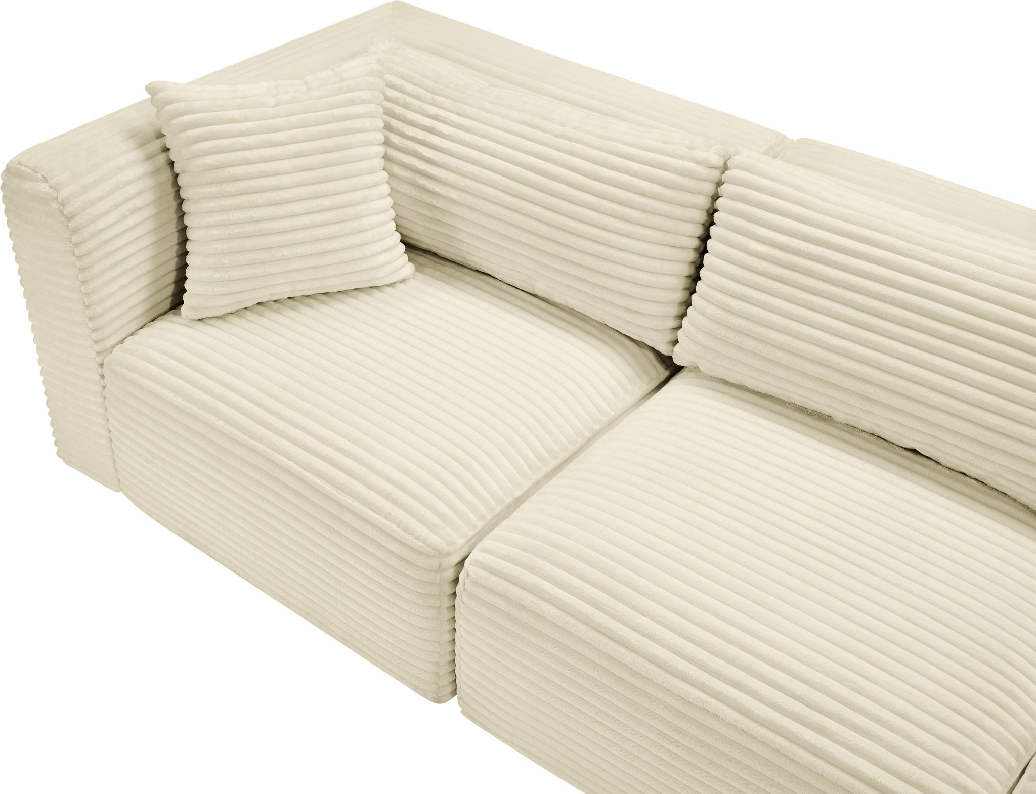 Shaggy - 7 Piece Modular U-Shaped Sectional With Ottoman