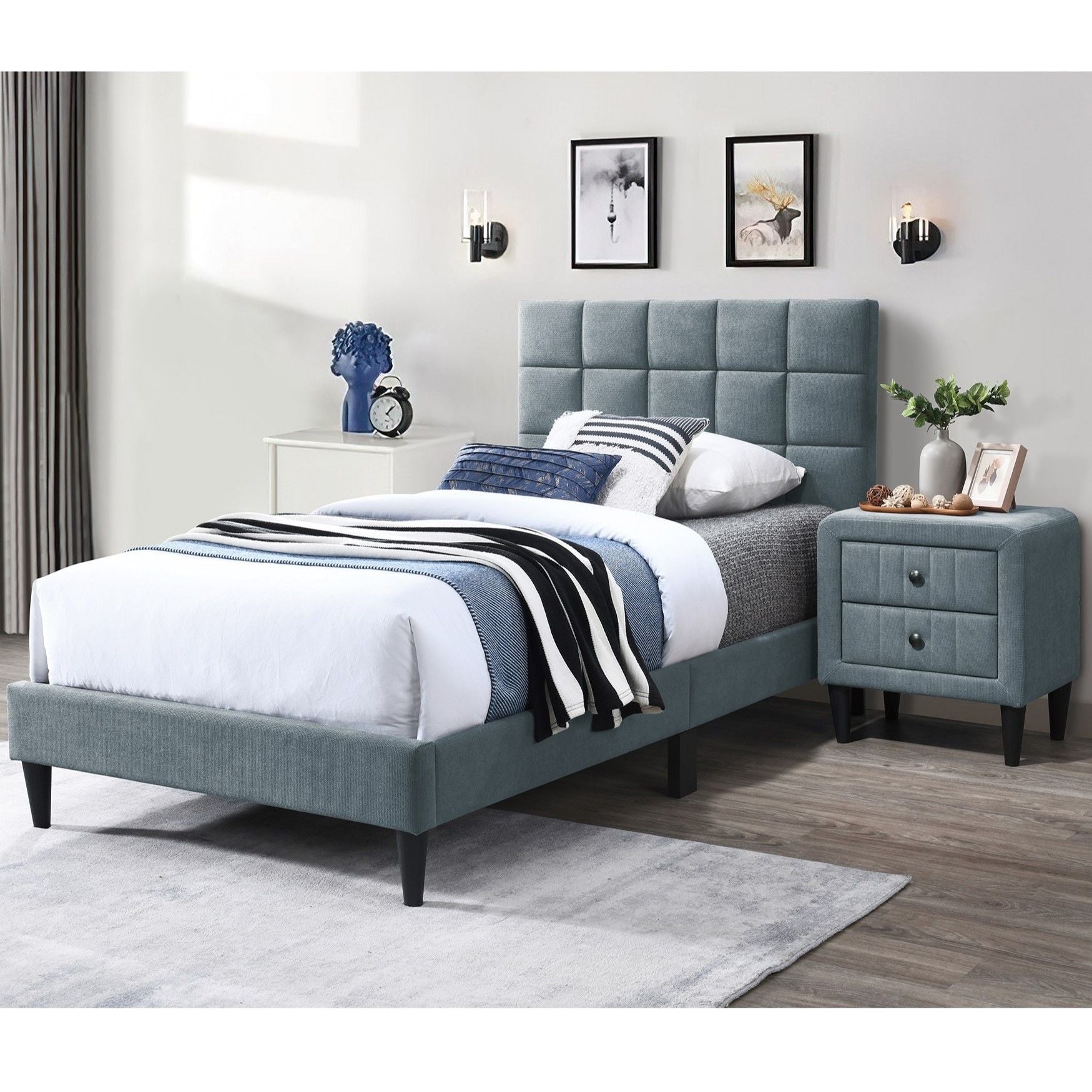 Modern Bed With Adjustable Headboard