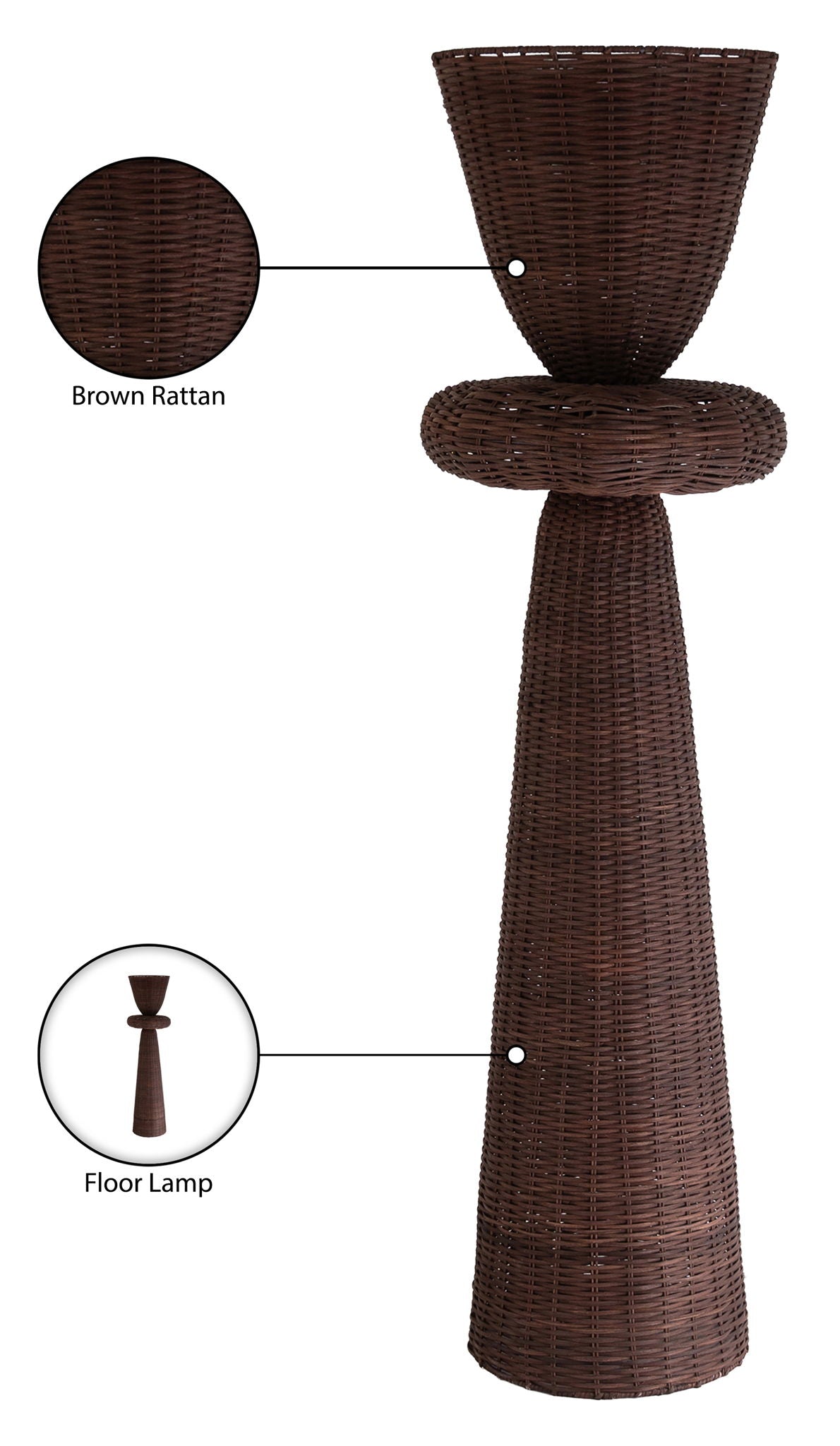 Kindred - Rattan Floor Lamp