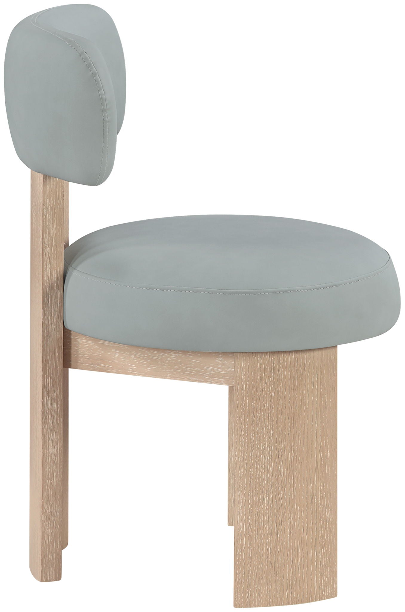 Atelier - Vegan Leather Upholstered Dining Chair (Set of 2) - Painted Natural Frame