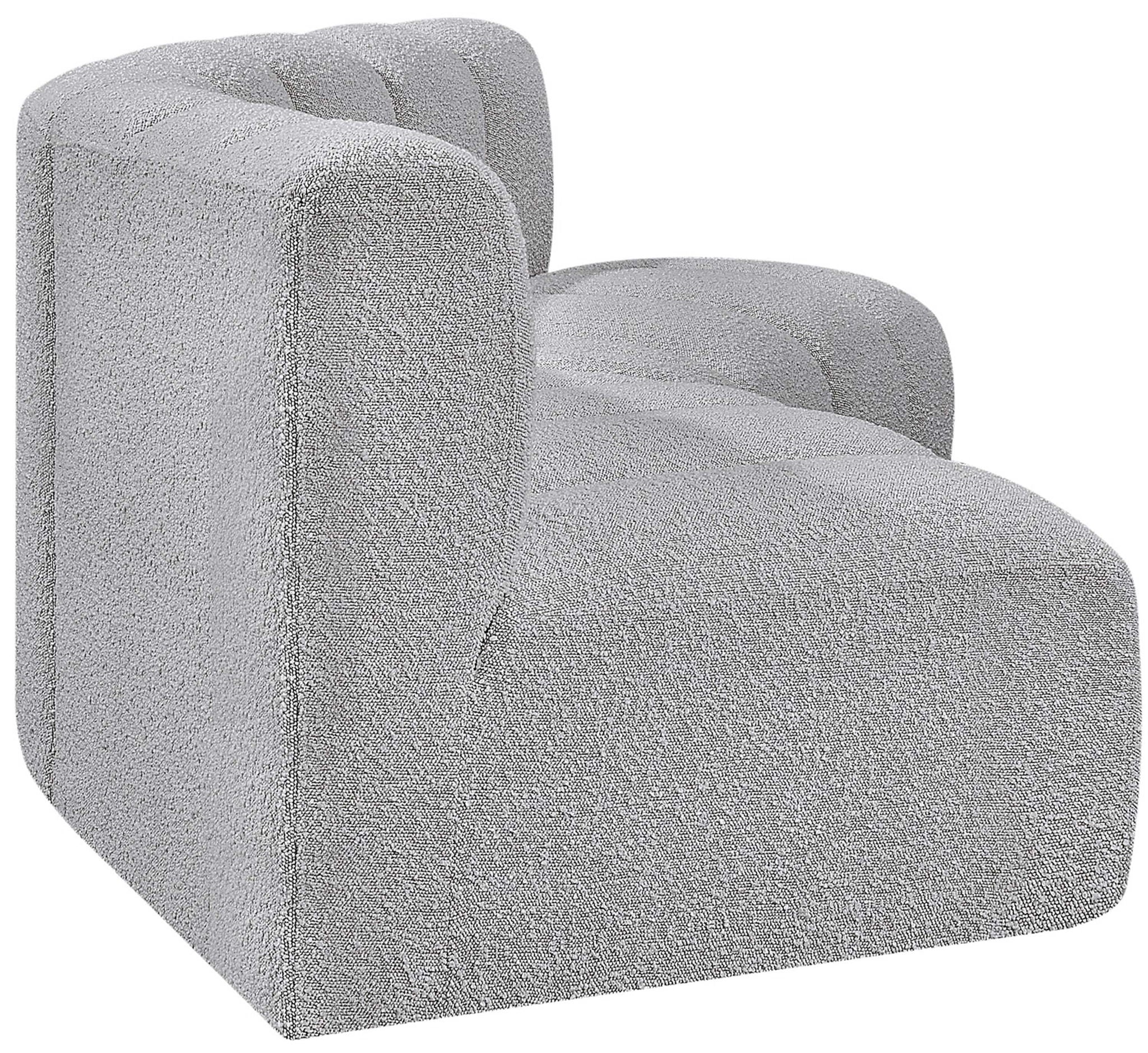 Arc - Boucle Fabric 3 Piece Modular Corner Sofa