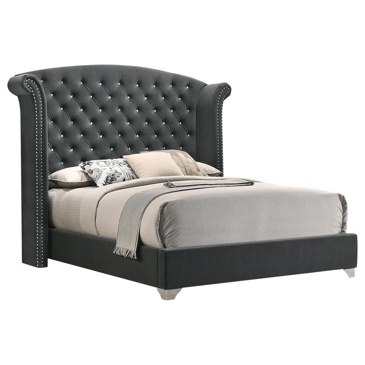 Melody California King Upholstered Platform Bed 223381KW