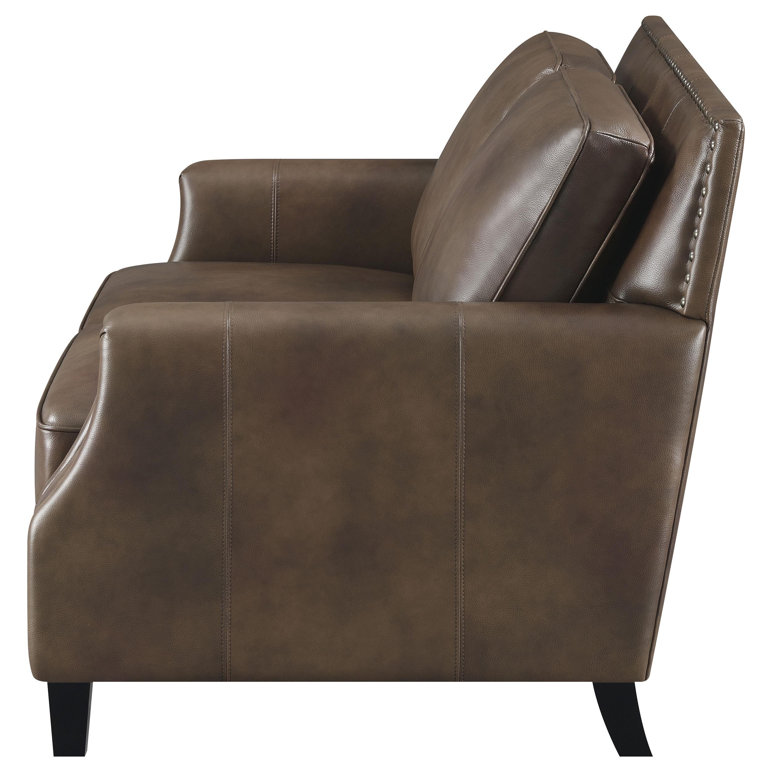 Diamond Modern Furniture COA Leaton Stationary Leather Match Loveseat 509442 IMAGE 4
