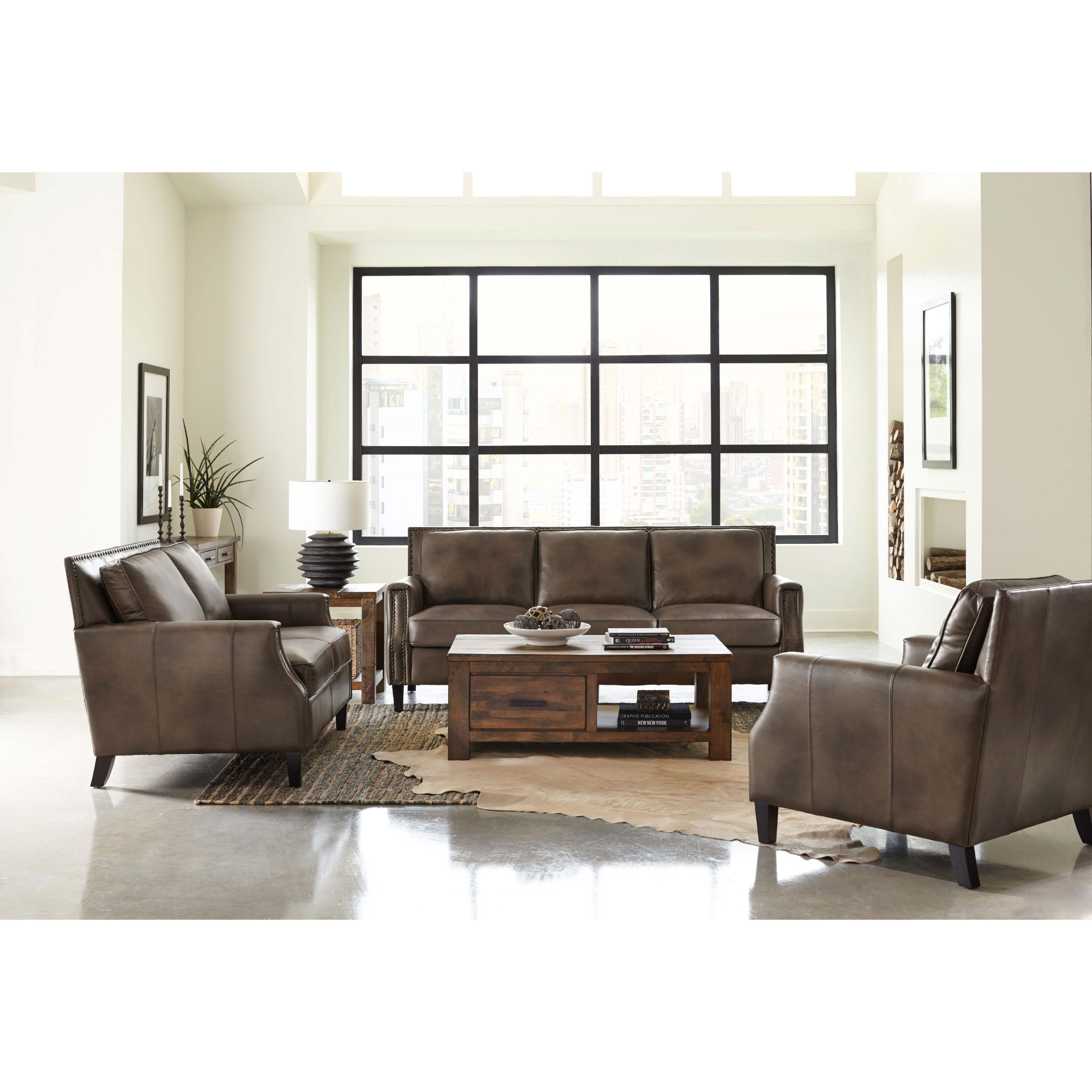 Diamond Modern Furniture COA Leaton Stationary Leather Match Loveseat 509442 IMAGE 8