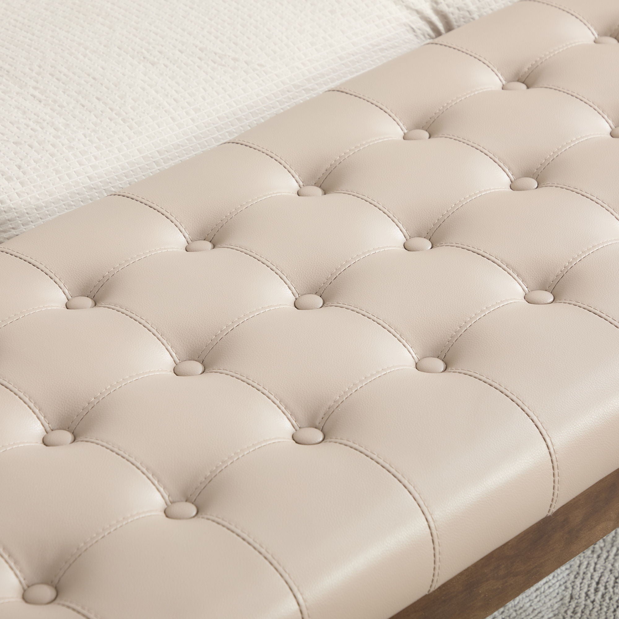 Upholstered End Of Bed Bench With Headrest
