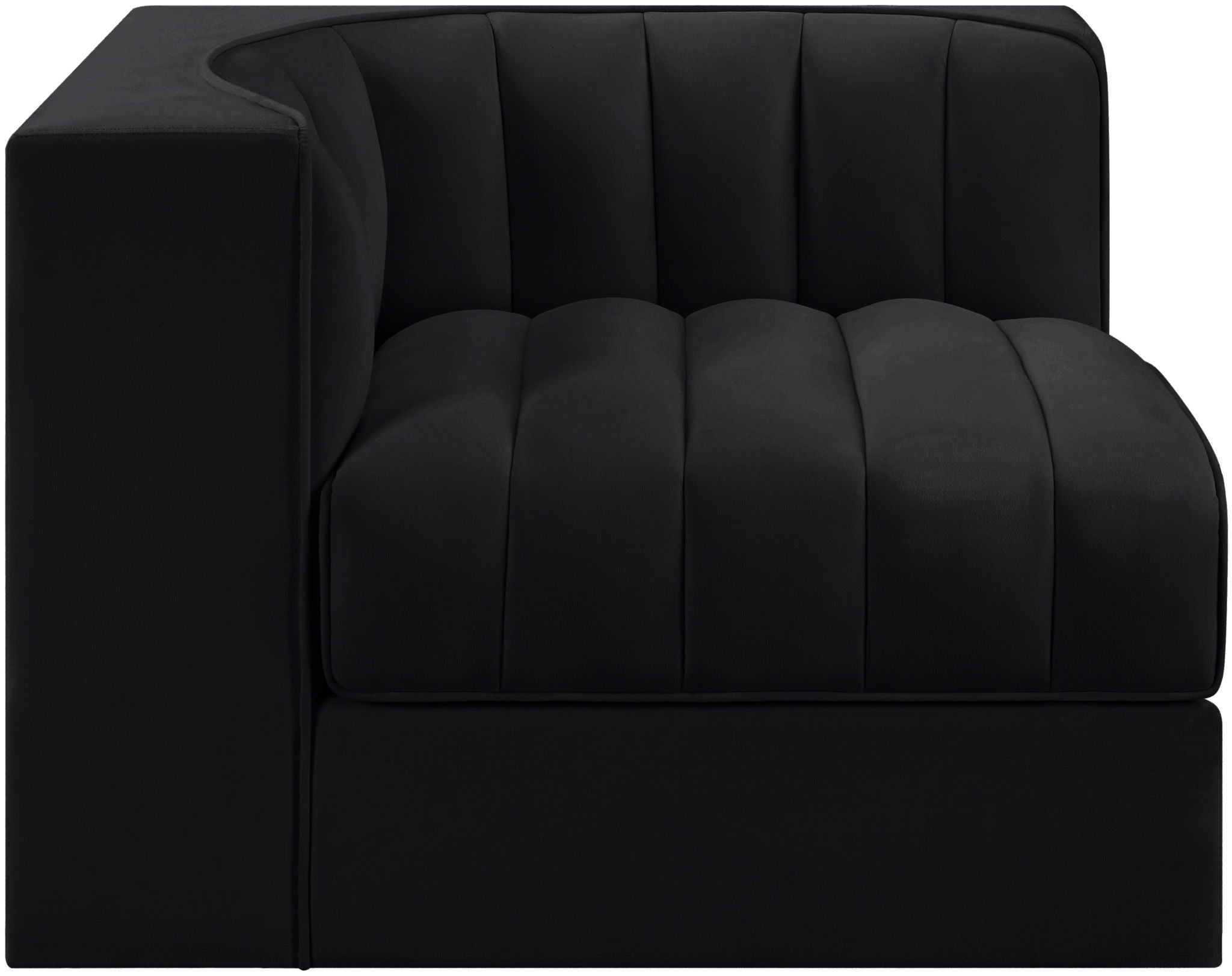 Rummi - Velvet Performance Fabric Upholstered Modular Corner Chair