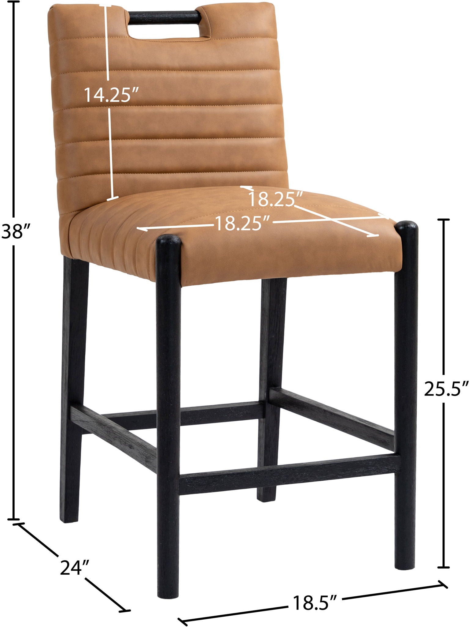 Aimee - Counter Stool - Black Legs